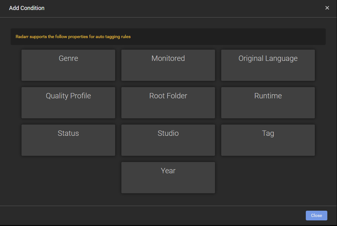 Auto Tagging - Add Condition